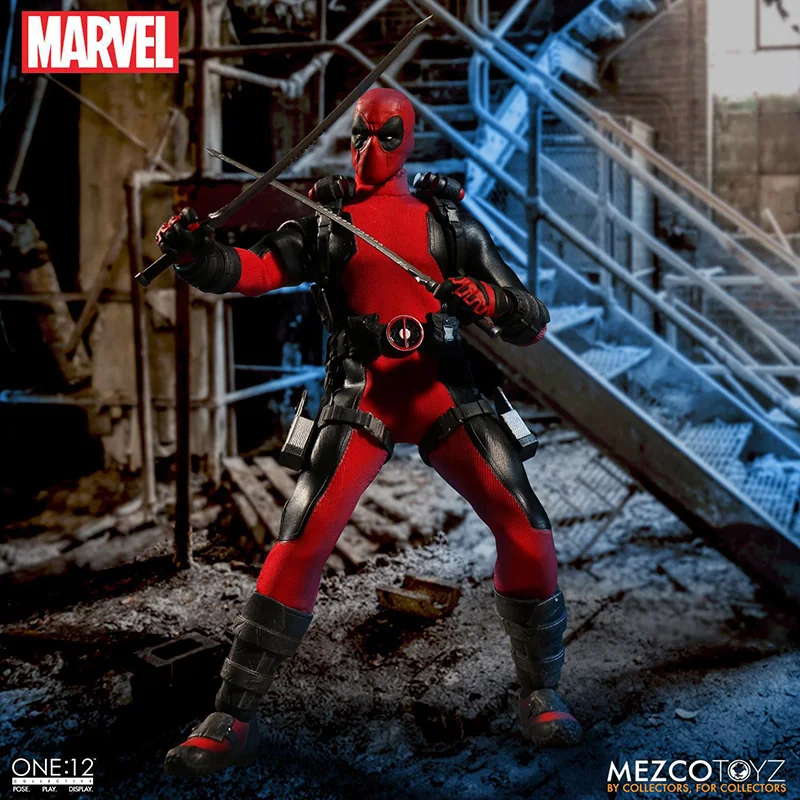 Экшн-фигурка Mezco X-Men Deadpool 1/12 подвижная Модель Marvel коллекционные игрушки из ткани |
