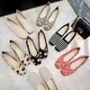 Spring and Autumn Flat Shoes Fashion Leisure Women's Flat Shoes Square Toe Knitting Elastic Comfortable Slip-on Boutique Shoes 6