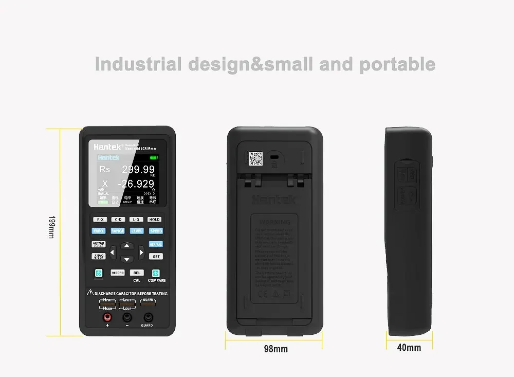 Hantek 1832C /1833C Portable Digital Bridge LCR Inductance Capacitance Resistanc