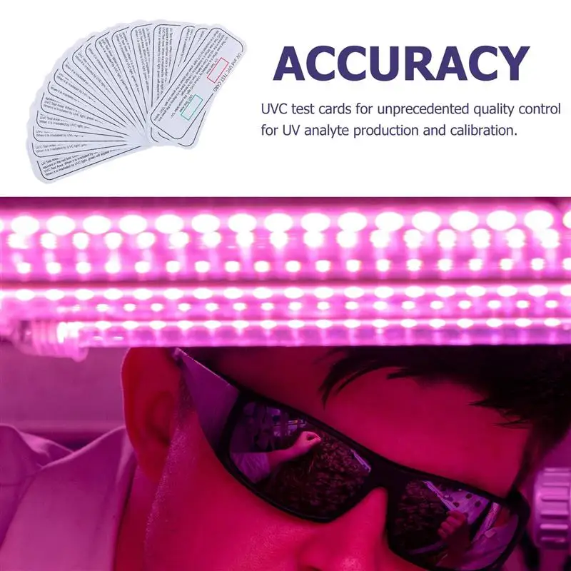 20pcs Light Test Cards UVA UVC Test Cards Light Wavelength Indicator Cards 5