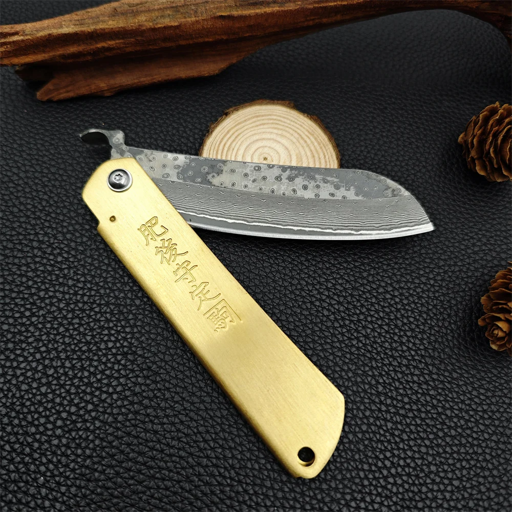 سكين الجيب الياباني هيغونوكامي، المصنوع من الفولاذ...