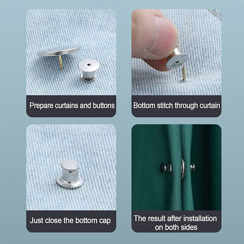 1/2/4 pairs Magnetic Curtain Clip Detachable Magnetic Button Room Accessories Metal Curtains Buckle Holdback Craft Home Decor