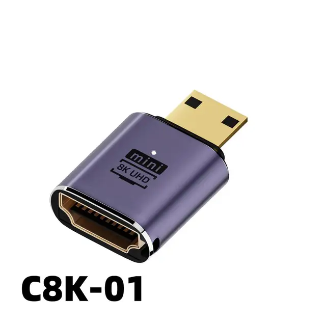 8K 홈 엔터테인먼트를 위한 U자형 미니 젠더 어댑터