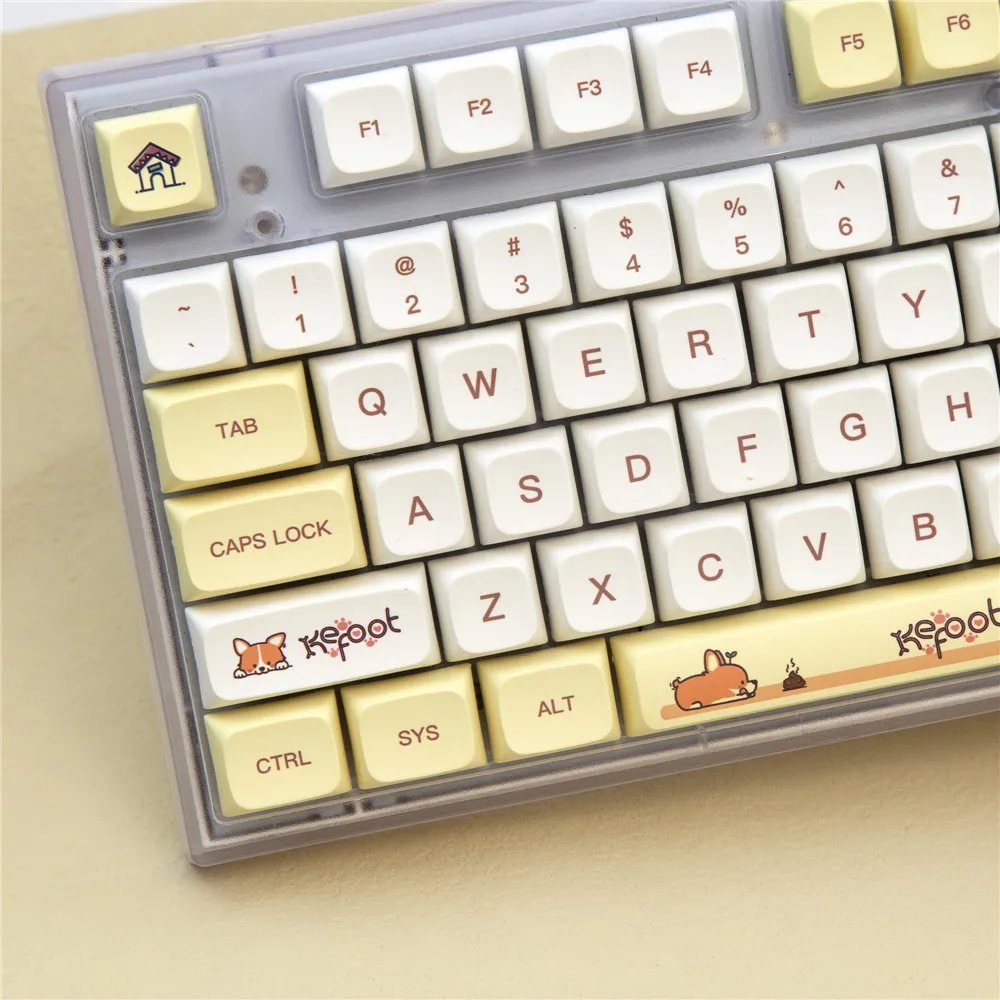 

138 клавиш мультфильм корги Keycap аниме Keycap XDA профиль PBT краситель сублимационная механическая клавиатура Keycap для MX Switch