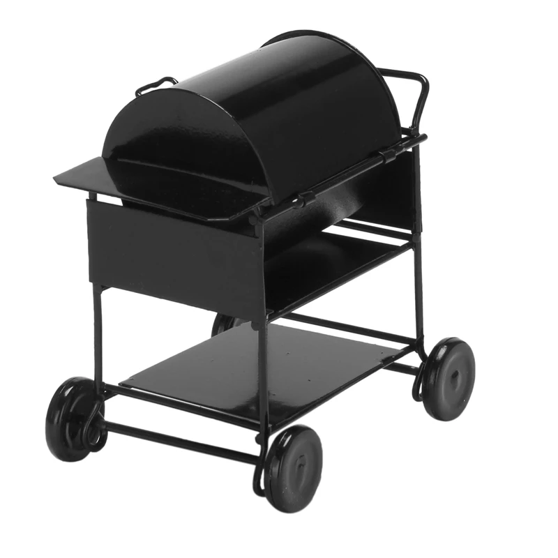 

2023 Hot-1:12 Dollhouse For Mini Metal Barbecue Car Model BBQ Ecorative Model