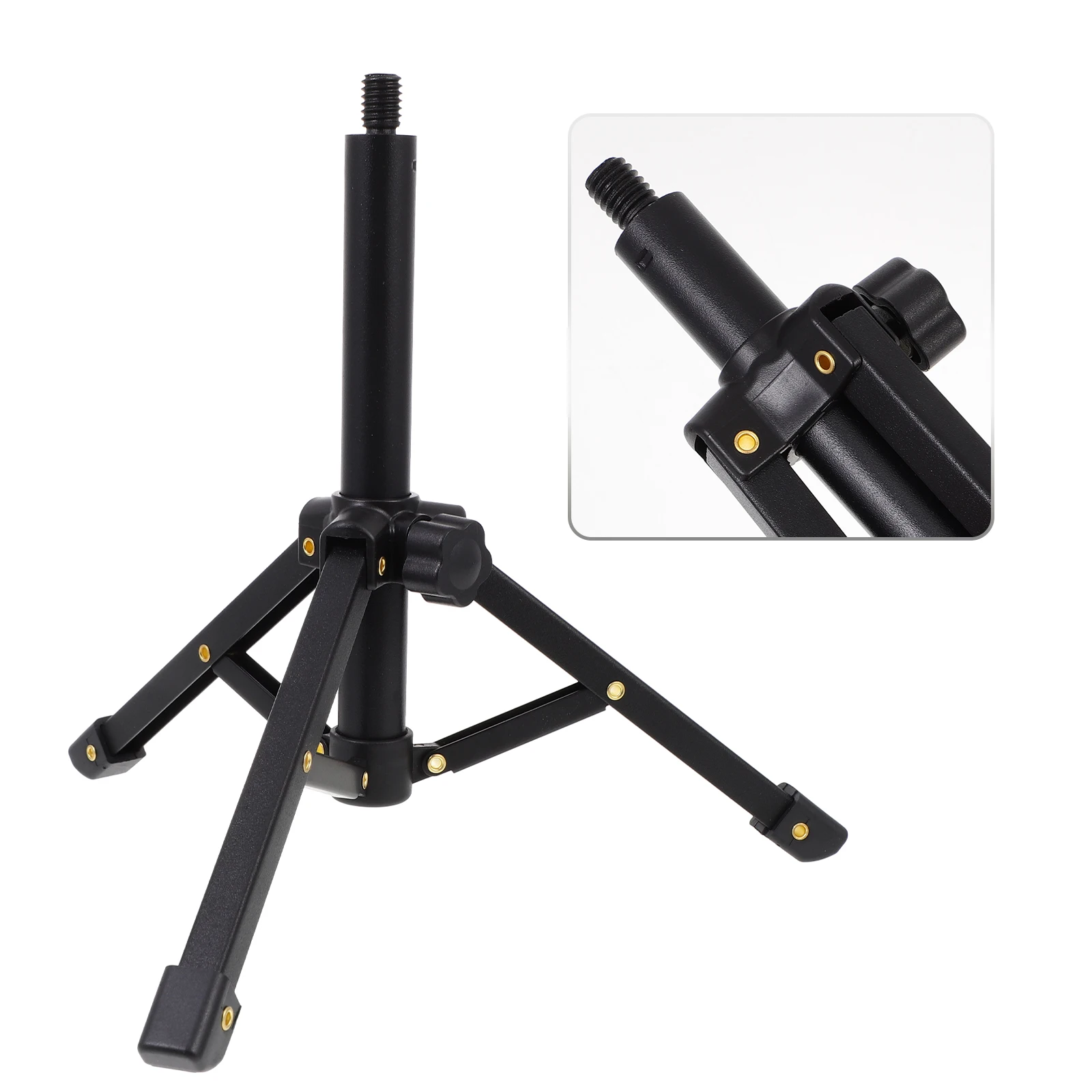 Microphone Stand Portable Desktop Foldable Tripod Adjustable Mic Holder Bracket Desk Mount