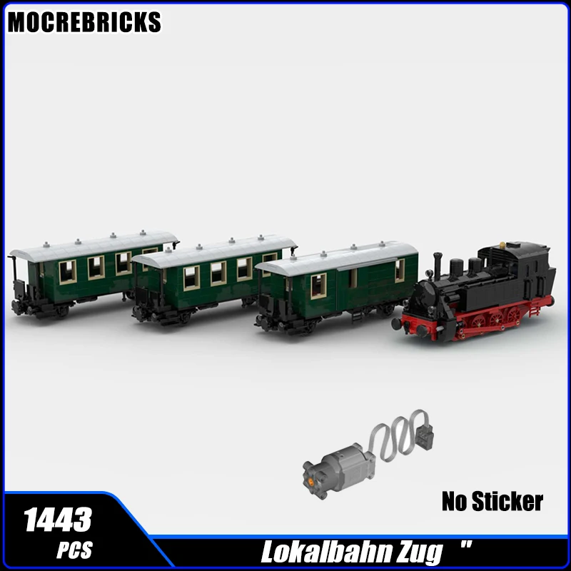

Railway Freight Locomotive BR98 Retro Steam Trains Sets With Carriages MOC Building Block Assembly Model Puzzle Kids Bricks Toys