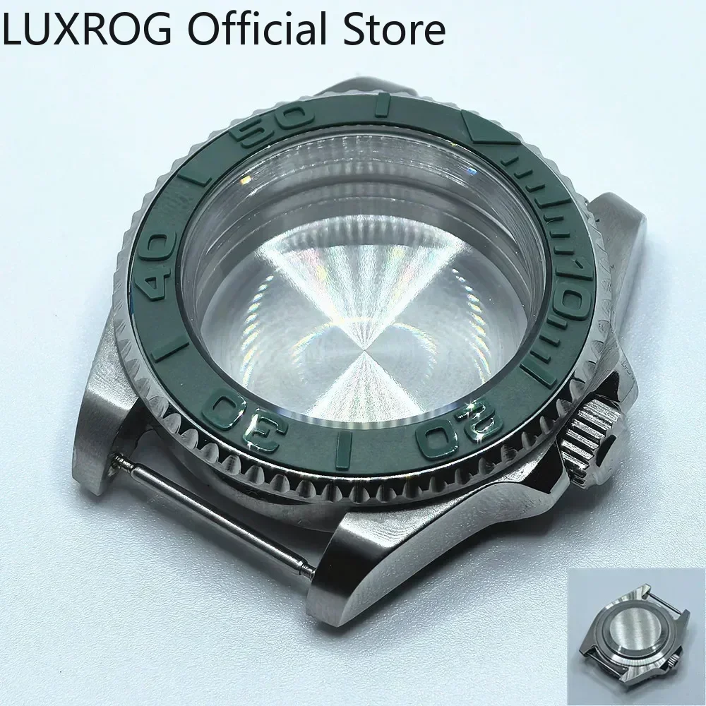 Stainless Steel 40MM Black Blue Ceramic Insert Watch Case