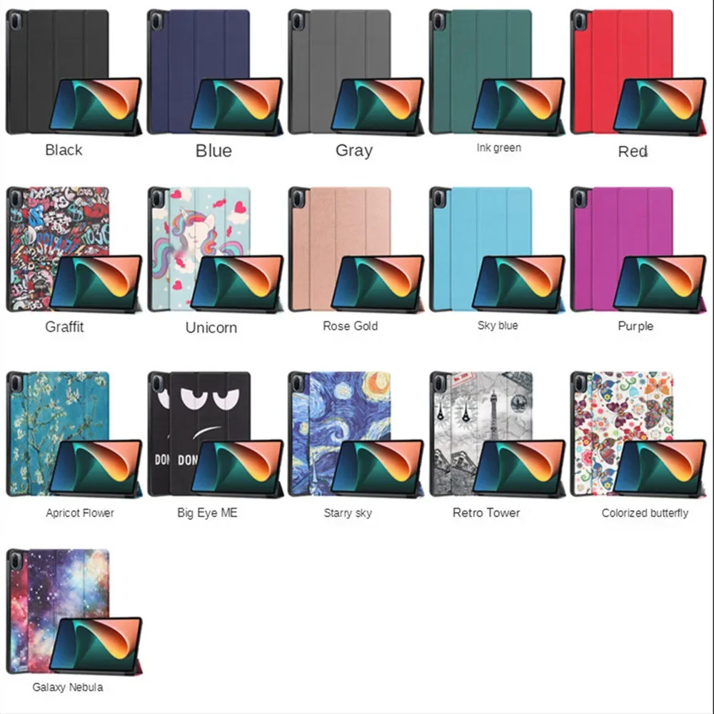 For Xiaomi Pad 5 Case mi Pad 5 Pro cover mipad case Tri-fold Leather Magnetic tablet + film