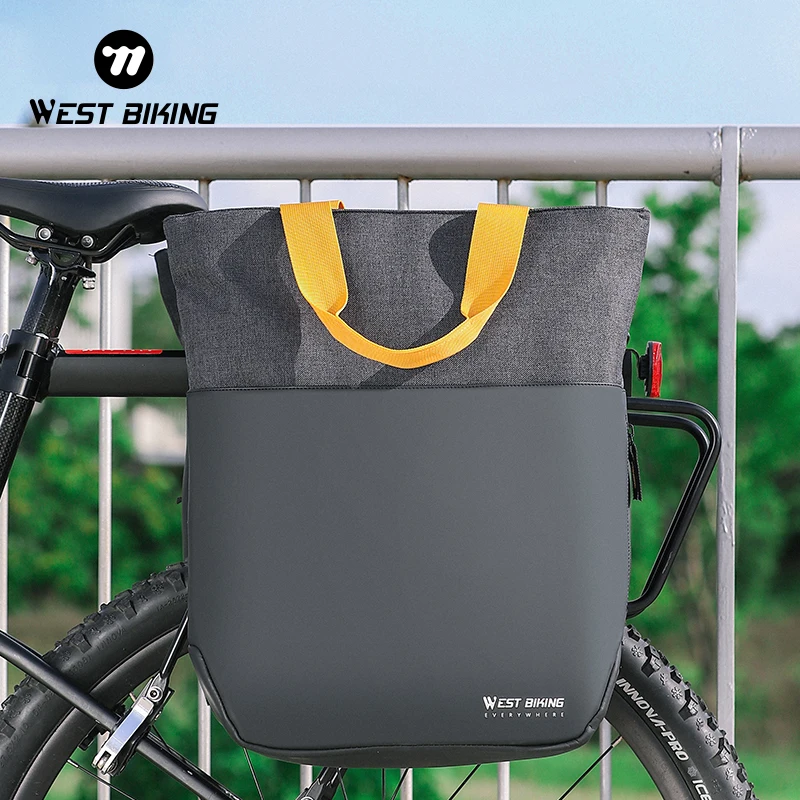 WEST BIKING MTB Pannier Bag Water Repellent PU Side Bag Quick
