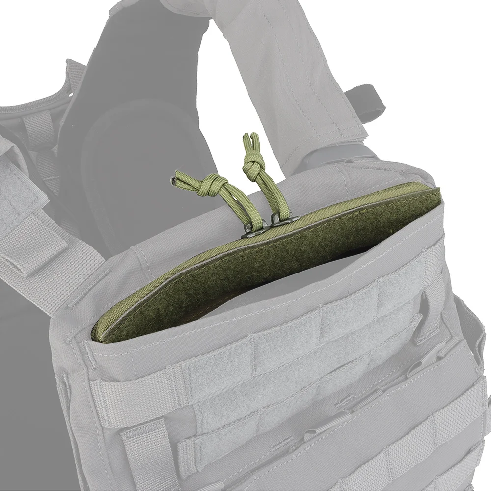 KODENOR Tactical Admin Pocket Zipper Insert Hook and Loop Attachment Zip Closure for Admin Pouch Standard MBAV Crye AVS Plate