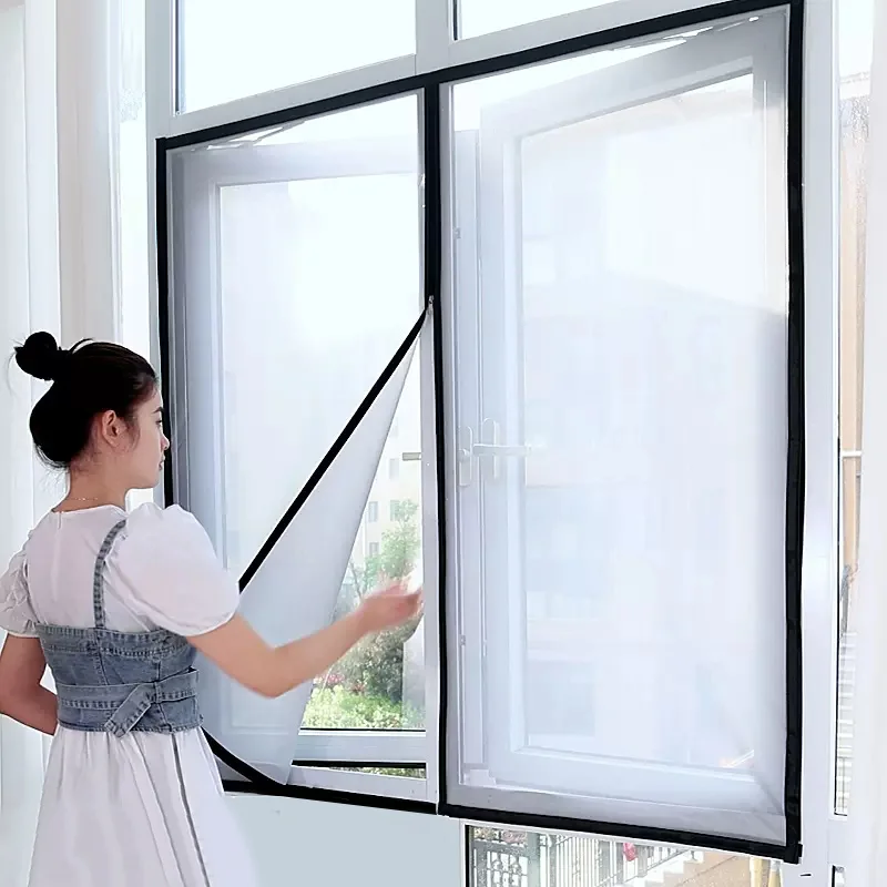 Anti mosquito window screen mosquito net self adhesive zipper for anti mosquito