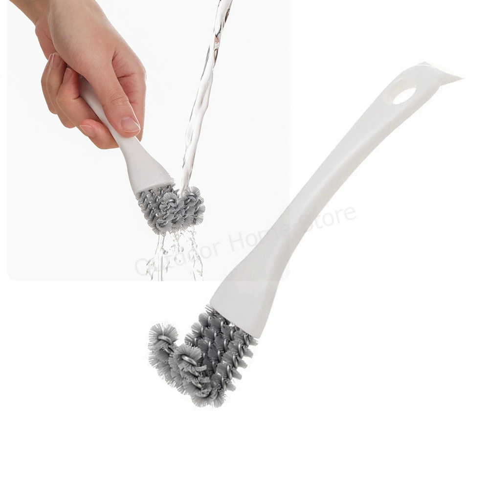 

2 in 1 BBQ Grill Barbecue Cleaning Brush V-shaped Hooked Brush and Scraper Crevice Mesh Cleaning Brush Kitchen Gadget