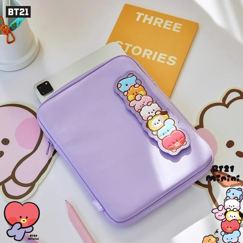 

Bt21 Minini Series 11 13 Inch Kawaii Computer Bag Cartoon Line Friends Tablet Ipad Storage Bag Anime Decoration Bag Friend Gift