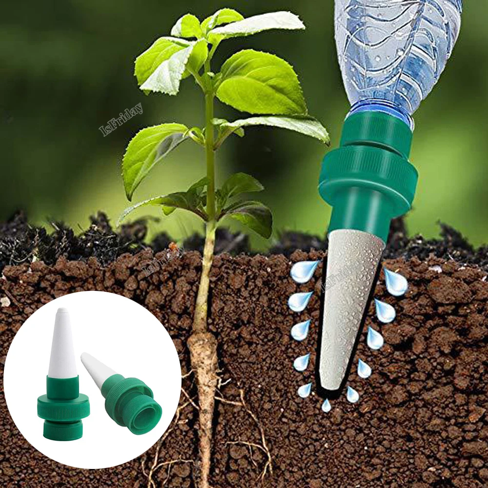 

Self-Watering Dripper Head Automatic Drip Irrigation Watering Spike Bottle Nozzle Indoor Travel Potted Plant Waterers Can Device
