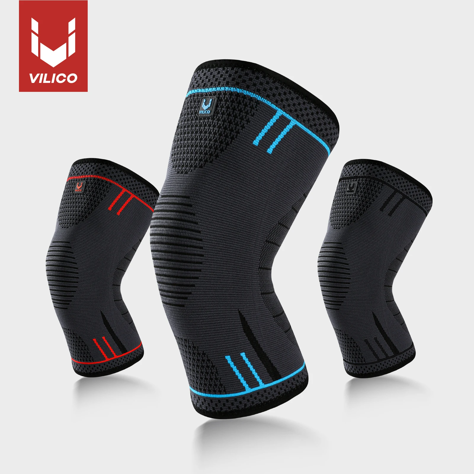 

Vilico 1PCS Elastic Knee Pads Nylon Sports Fitness Kneepads Breathable Running Basketball Volleyball Knee Support