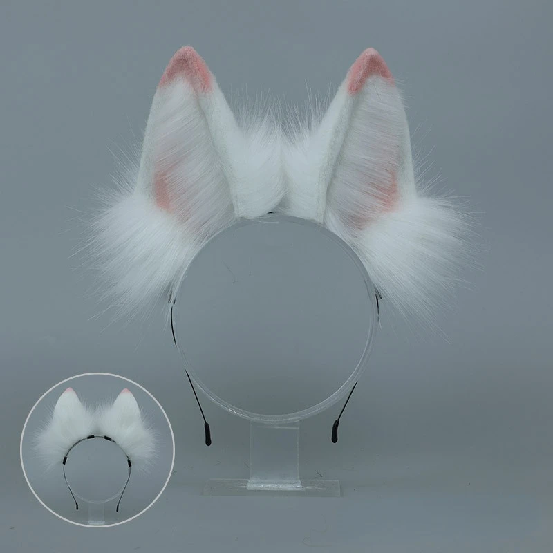 

Handmade Cute Ears Cosplay Hairband Realistic Animal Fashion Plush Fox Ears Adjustable Hair Hoop Party Sweet Lolita Accessories