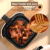 Air Fryer, Fabuletta 4.2QT Air Fryer Oven With 9 Customizable Cooking Programs,Tempered Glass Display, Dishwasher-Safe Nonstick 3