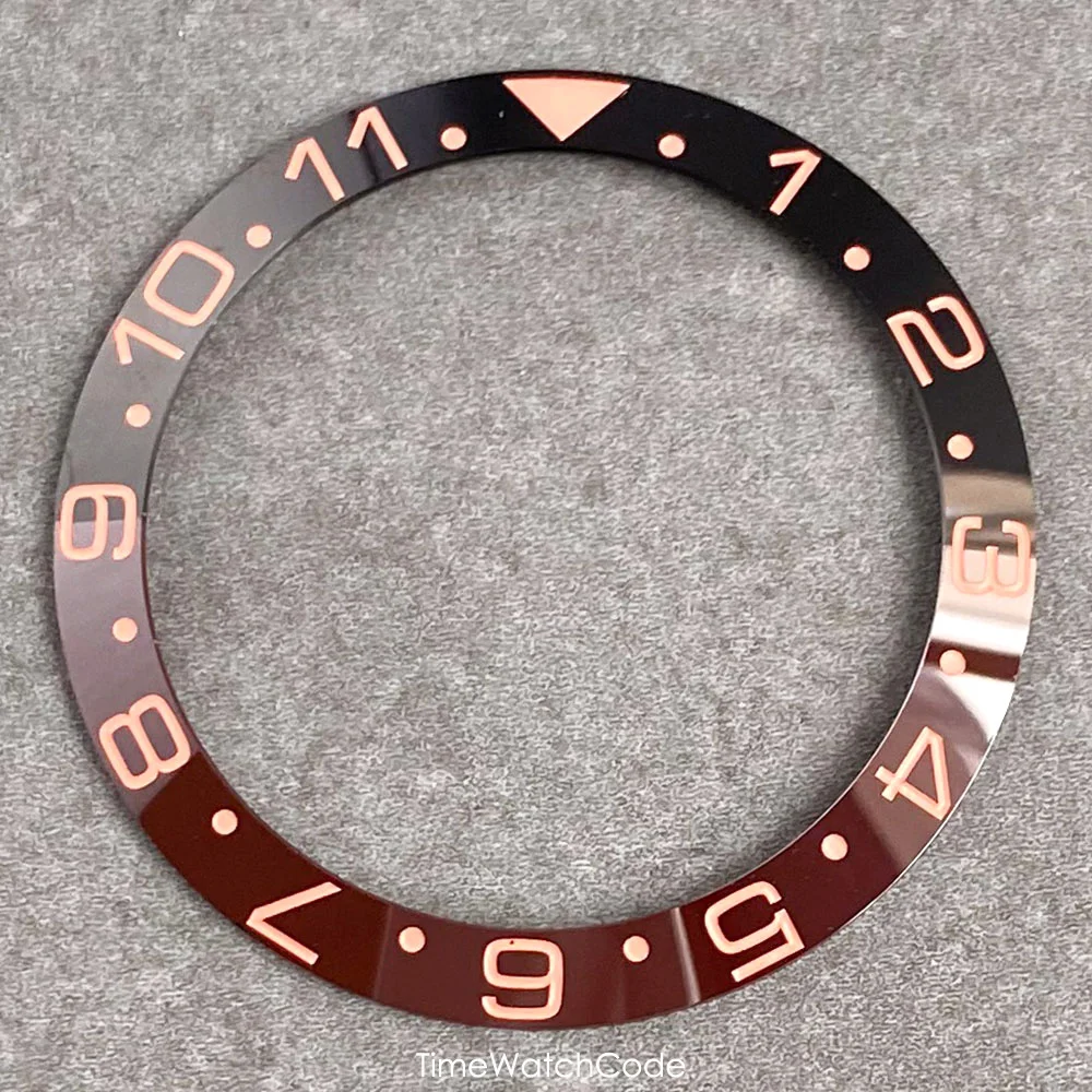 Ceramic Sloping Watch Bezel Insert - Black, Blue, Green, Silver