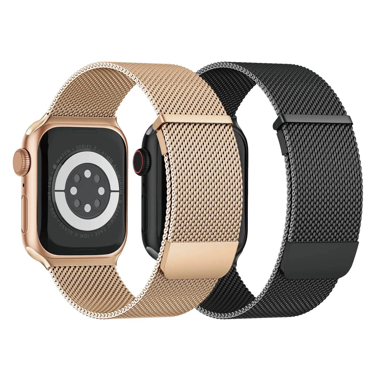 Mesh Magnetic Apple Watch Band Stainless Steel Milanese Loop for 