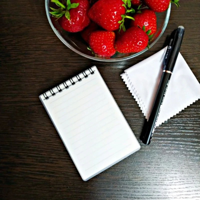 Student Notebook Erasable Notebook Mini A7 Paper Reusable Smart Microwave Wave Cloud Erase Notepad Portable Diary