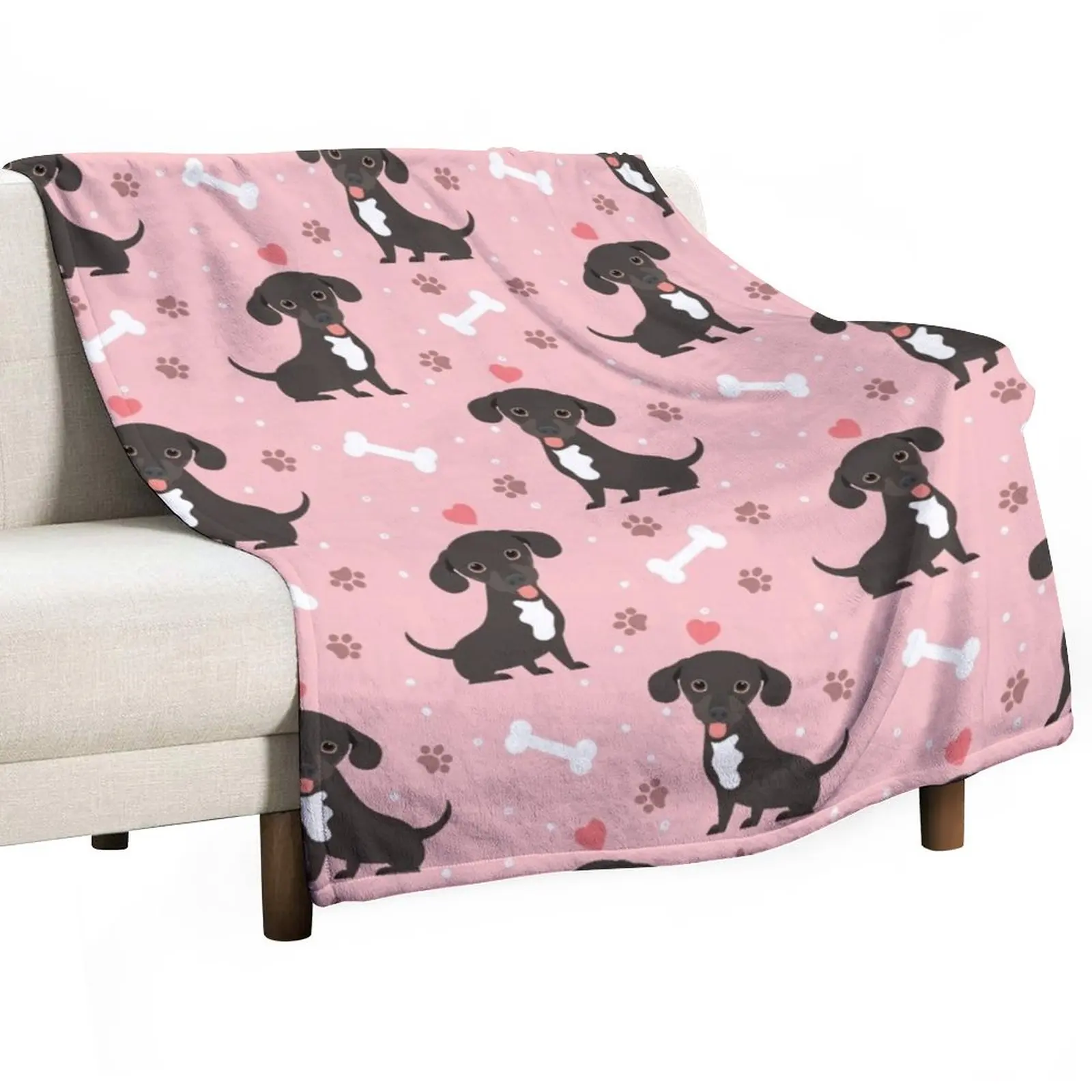 

LOVE Black and White Chiweenie dachshund chihuahua mix Throw Blanket Thermal Blanket