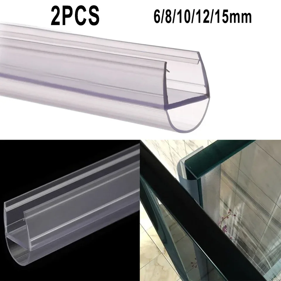 2 Guarnizioni Ricambio Per Porta Doccia - Striscia In Gomma 50 Cm, Spessore 12 Mm, Anti Perdite E Silenziosa