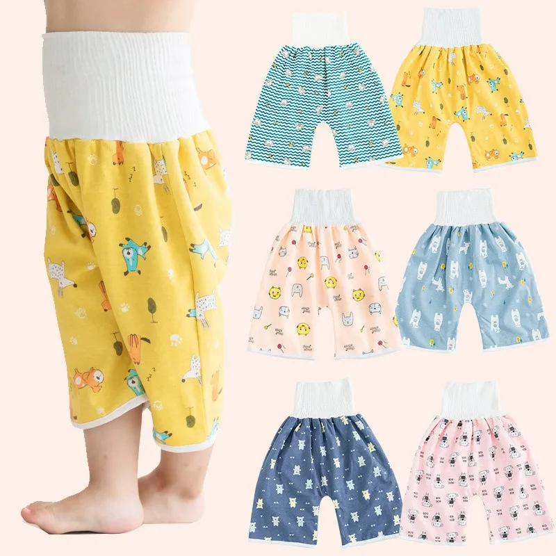 Baby Diaper Pants Waterproof Skirt Infant Leak-proof Urine Training Pants Kids Nappy Sleeping Bed Potty Trainining Diapers