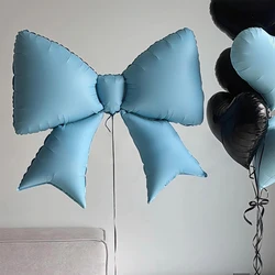 Sparkling Bow - Shaped Aluminum Foil Balloons - Other (Blue)