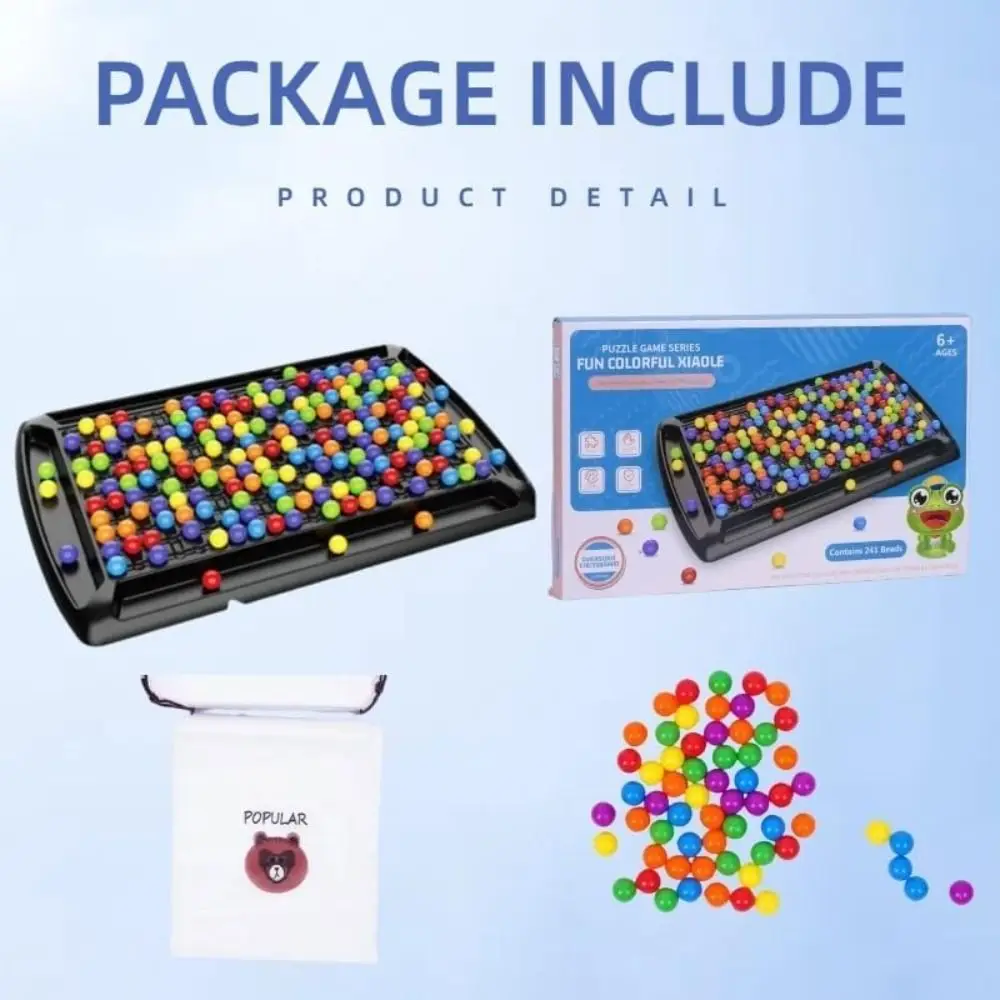 Plastic Intellectual Chessboard Parent-child Intelligent Brain Game Board Game Rainbow Ball Matching Toys Interaction Puzzle Toy
