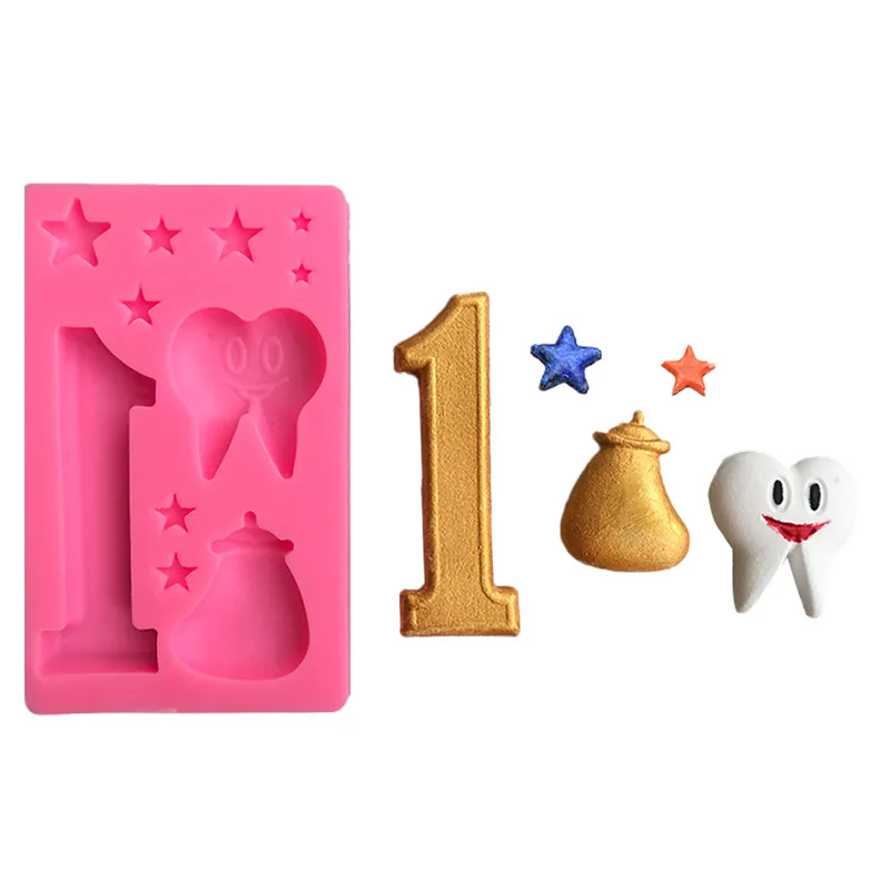 

Детская 1 год силиконовая форма для поделок Смола инструменты форма для выпечки кекса