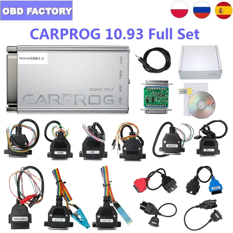 Carprog Full V8.21 Online Version with All 21 Adapters Car Prog ECU Programmer 