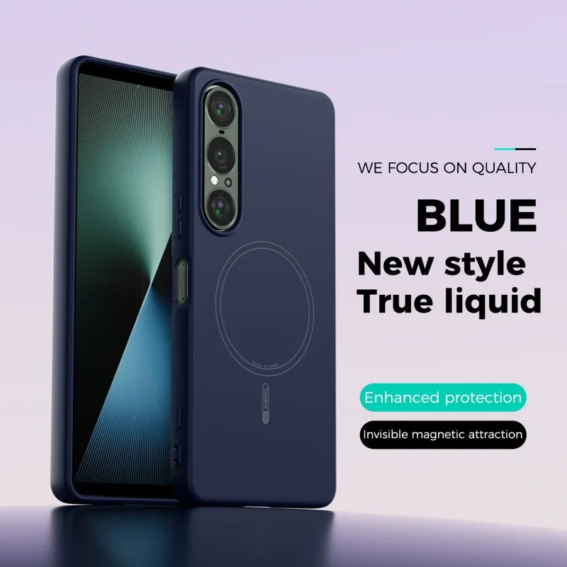 Magnetic Liquid Silicone Phone Case with Wireless Charging and Protective Soft Cover