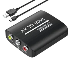 1080P AV to HDMI Composite Audio Video Converter with USB Cable - AV to HDMI (HD 1080P)