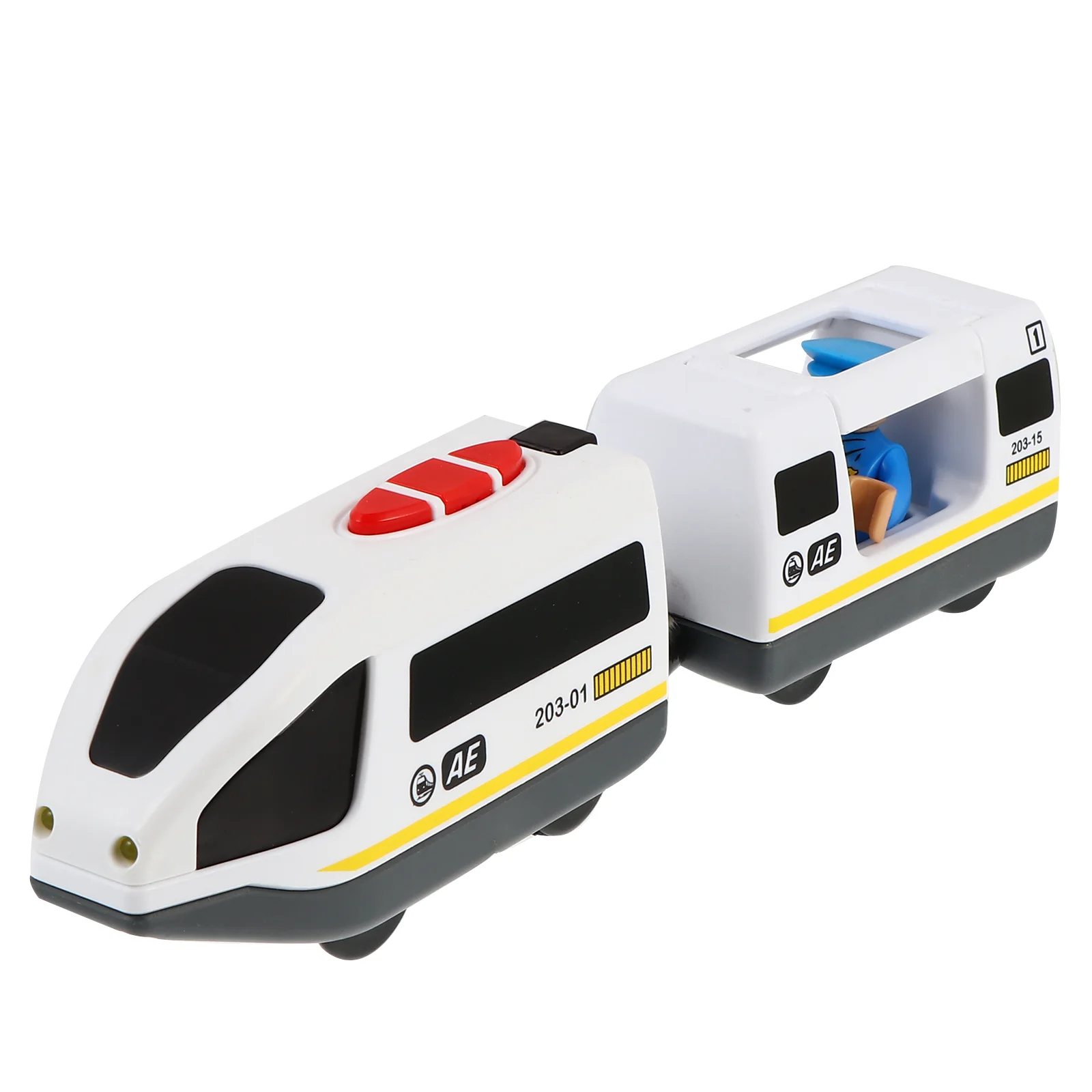 

1pc Alloy Magnetic Locomotive Kid Connectable Train Head Electric Toy (White)