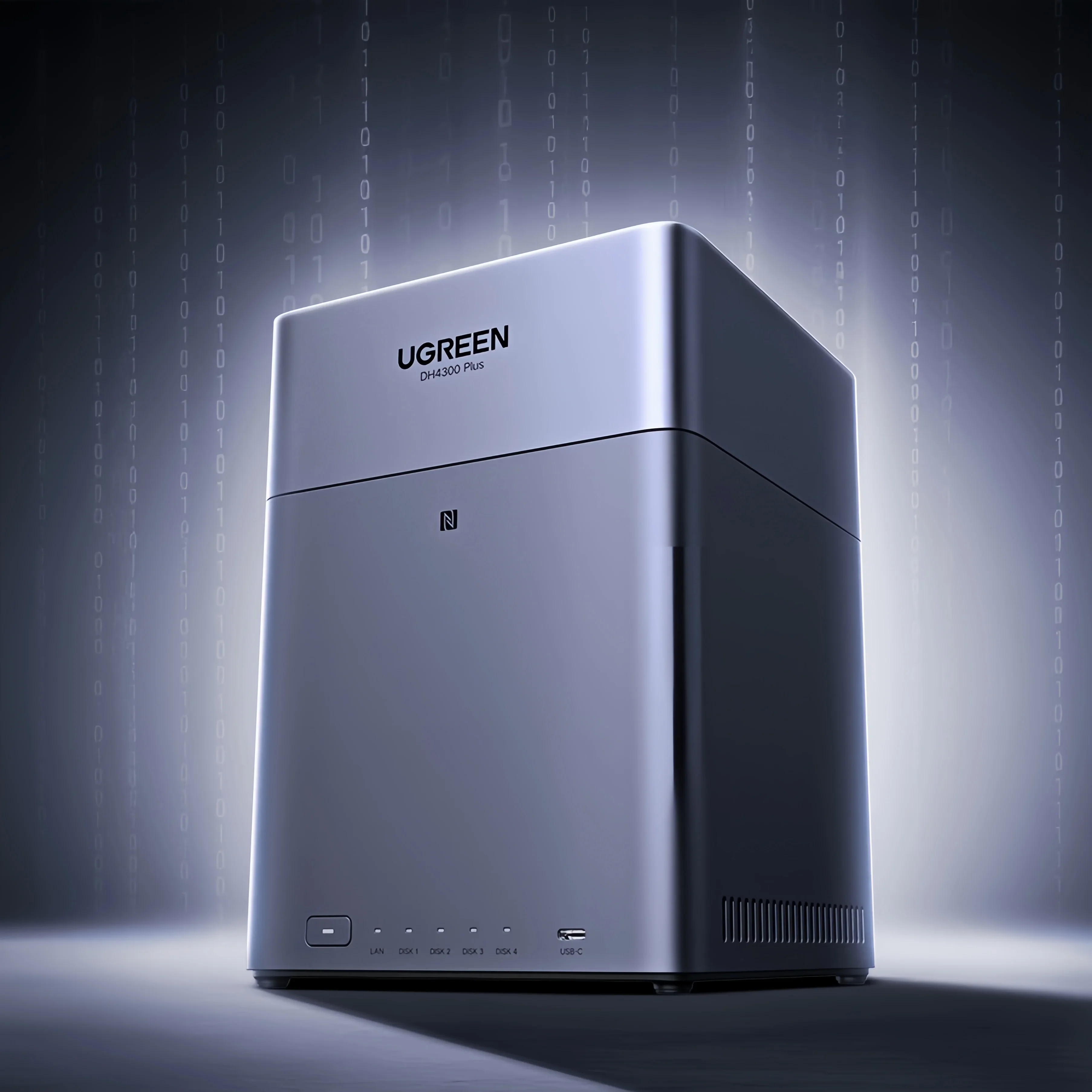 【Best-selling】UGREEN DH4300 Plus Mini Home NAS AI Rockchip Octa Core A55-A76 8GB LPDDR4X 4 Bay SATA HDD SSD NFC RJ45 2.5GbE Netw