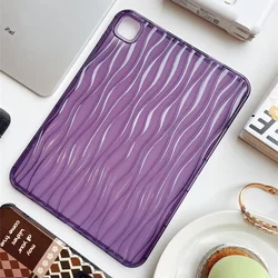 Sleek Water Ripple Slim Silicone Tablet Case - iPad Mini 6 (Dark purple)