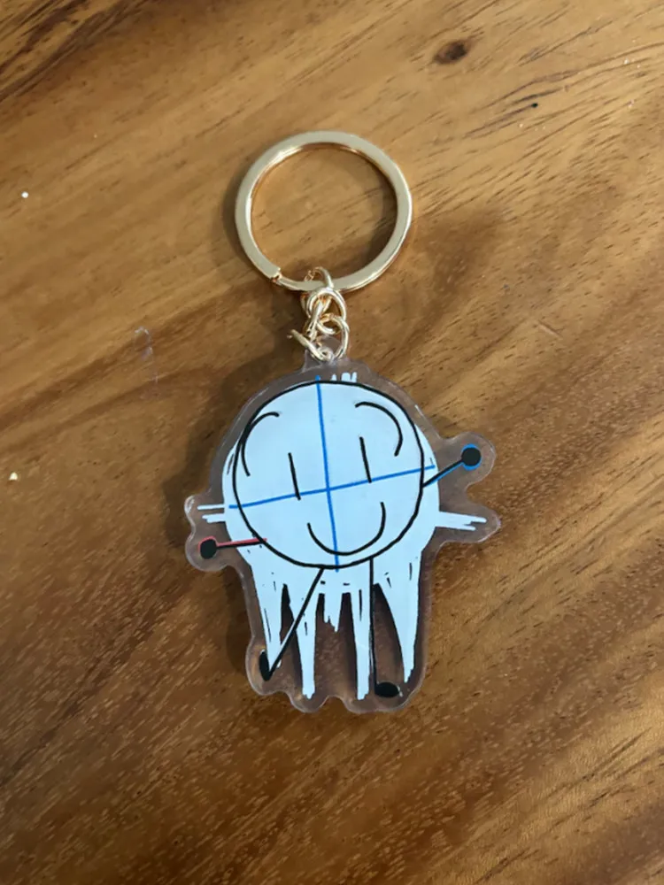 Animatic Battle Object Double-Sided Kawaii Cartoon Character Keychain Pendant