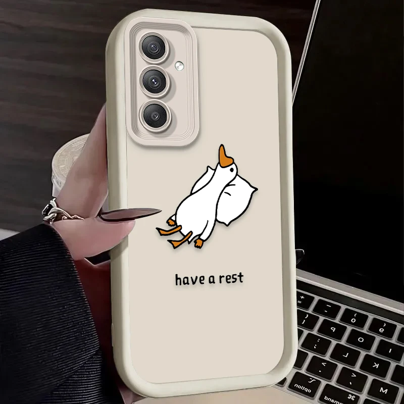 “Adorable Cartoon Duck Silicone Phone Case”