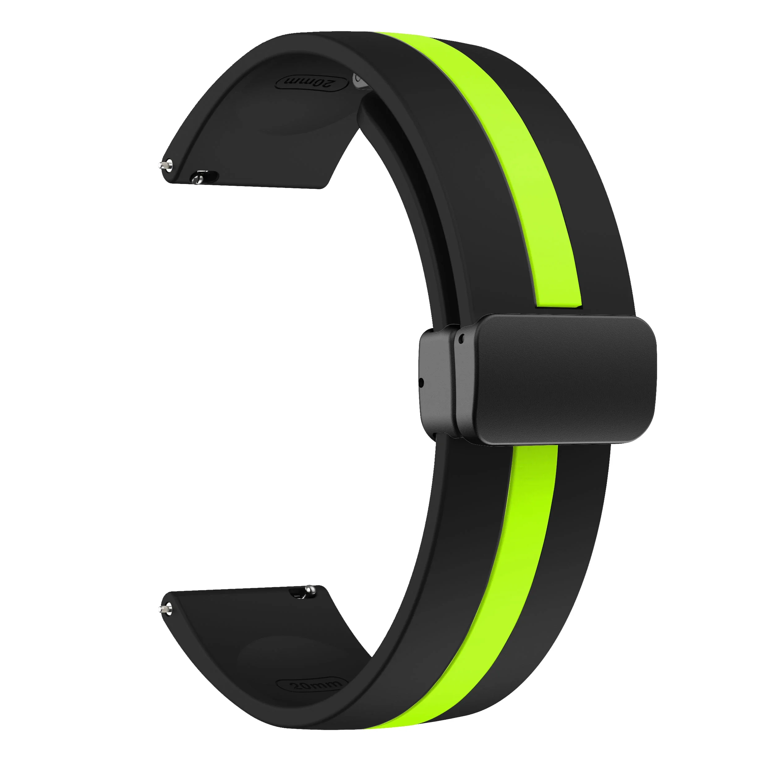 Magnetic D Buckle Silicone Watch Strap with Multiple Size Options