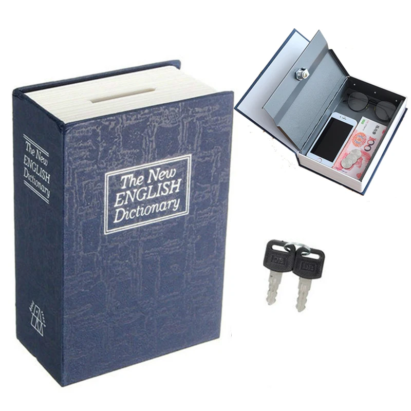

Dictionary Book Safe Box Secret Security Key Locker Money Cash Coin Storage Jewellery Lock Box