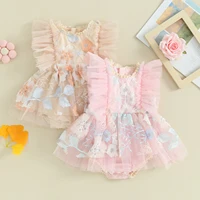 Baby Girl Summer Clothes Lace Romper Skirt Dress Princess Outfits Sleeveless Flower Newborn Outfit