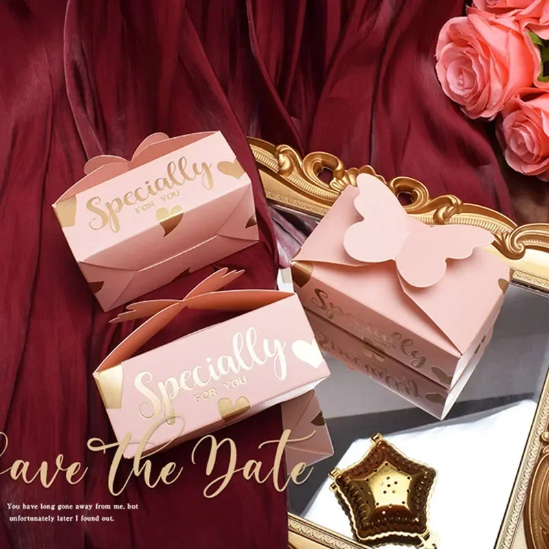 

Wedding Candy Box Butterfly Packaging Gift Bag Engagement Cake Bag Hand Gift Box Paper Gift Packaging Thank You Packaging