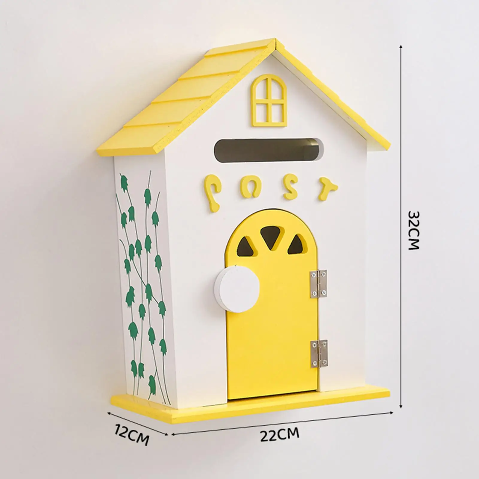 Wall Mount Mailbox Garden Wooden Post Box Rustic Sturdy Farmhouse Letter Box