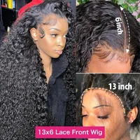 Crépus bouclés perruques 13x6 HD dentelle frontale perruque sans colle cheveux humains 4C Afro bouclés dentelle avant perruques de cheveux humains 4x4 HD dentelle fermeture perruques 5