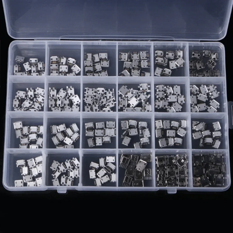 Micro USB Connector Kit - 240Pcs Universal Jack Socket Set
