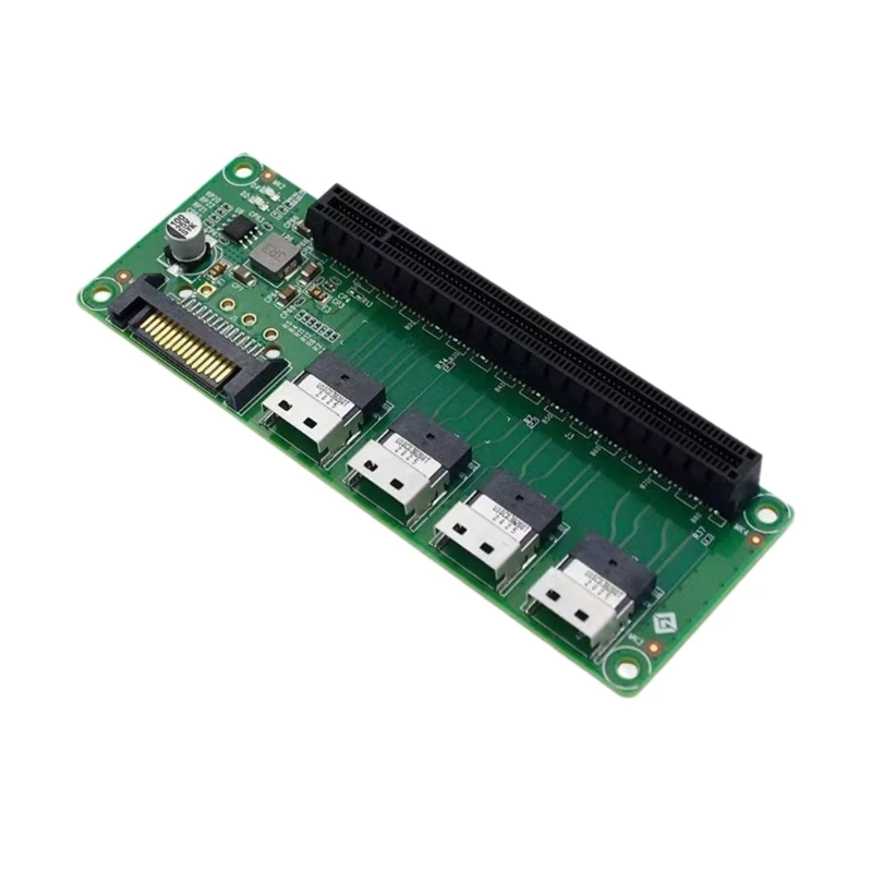 

PCIe x16 Slot Adapters Converters Board 4 Port SlimSAS-8654 to PCIe x16 Slot Expansion Card Connectors for Server