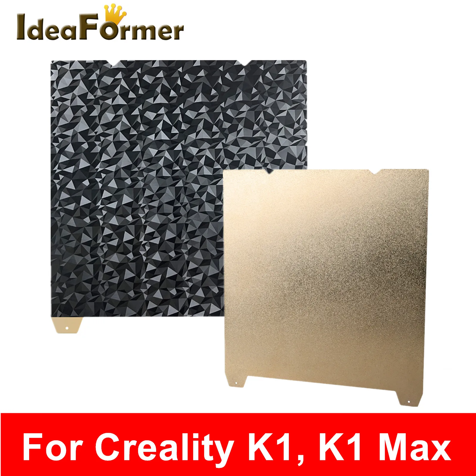 K1 Max Magnetic Peo Plate Spring Steel Pei Sheet K1 Build Plate Double Side Sheet Pei Per Creality K1 Ender 3 S1 V2 3D Priner