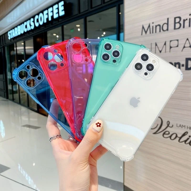 Candy Color Ultra-Thin Airbag Shockproof Transparent Case