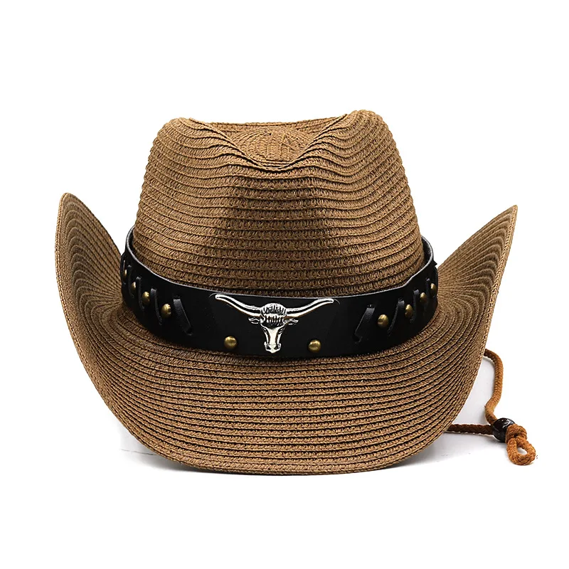 Straw Cowboy Hat Fashion Straw Cattleman Crease Western Cowboy Hats Shapeable Wide Brim Sunhat for Women and Men,cowboy hats,cowgirl hats